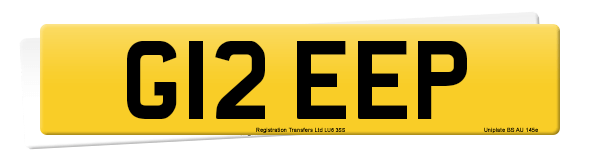 Registration number G12 EEP